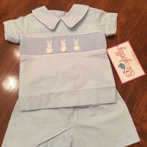 Seersucker Easter Short Set Boys